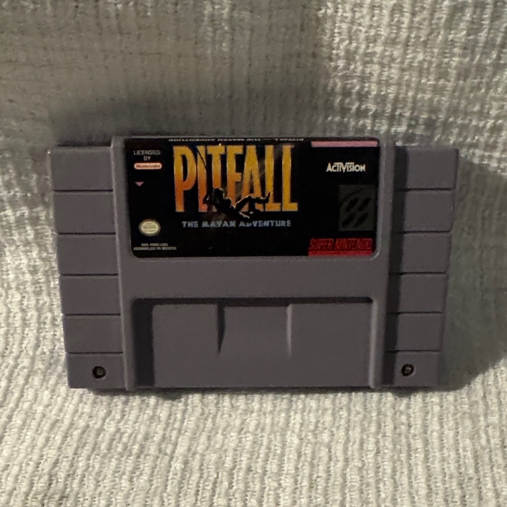 Pitfall: The Mayan Adventure - Gray Super Nintendo Cartridge